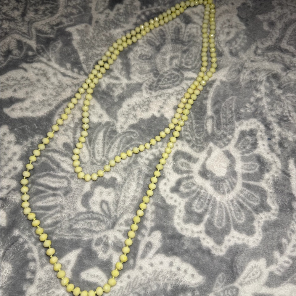 Elegant Yellow Beaded Necklace